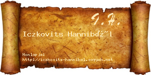 Iczkovits Hannibál névjegykártya